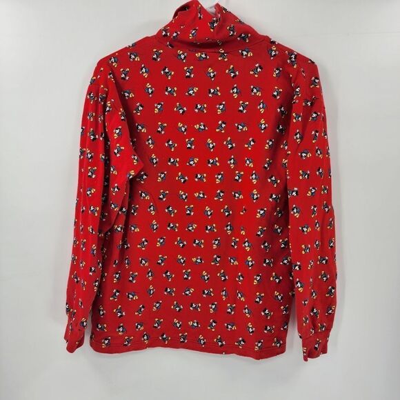 Vintage disney 90s mickey mouse shirt long red medium small - Picture 2 of 4